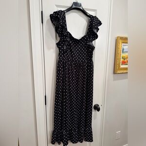 River Island Black and White Polka Dot Maxi Dress